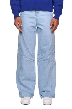 OLAKALA Alien Intel Blue Denim Pants Clearance