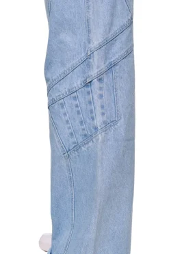 OLAKALA Alien Intel Blue Denim Pants Clearance
