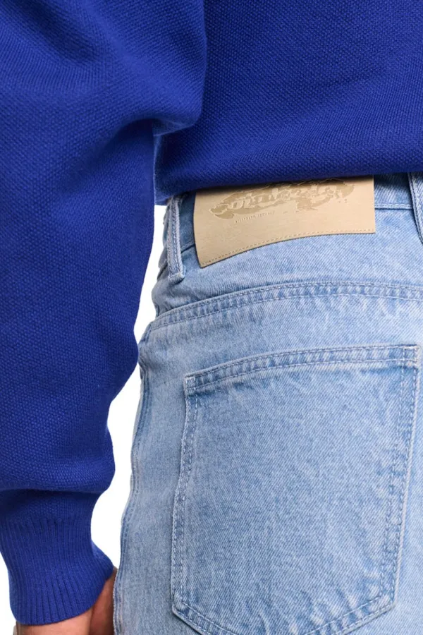 OLAKALA Alien Intel Blue Denim Pants Clearance