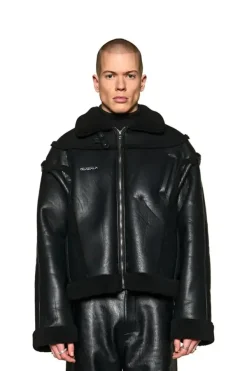 OLAKALA Anatomy Shearling Leatherjacket Cheap