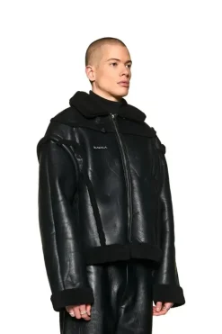 OLAKALA Anatomy Shearling Leatherjacket Cheap