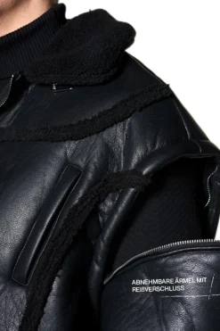 OLAKALA Anatomy Shearling Leatherjacket Cheap