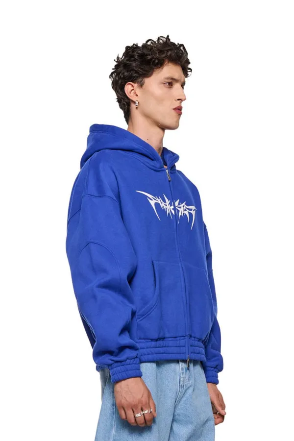 OLAKALA Archive Isolation Zip-Hoodie Blue Fashion