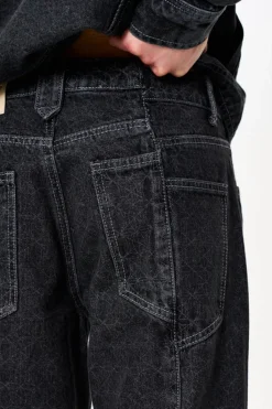 OLAKALA Cc Black Monogram Denim Pants New