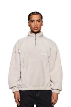 OLAKALA Cc Fleece Halfzippussywillow Gray Hot