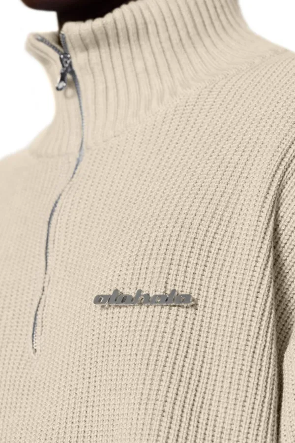OLAKALA Cc Knit Halfzip Beige Outlet