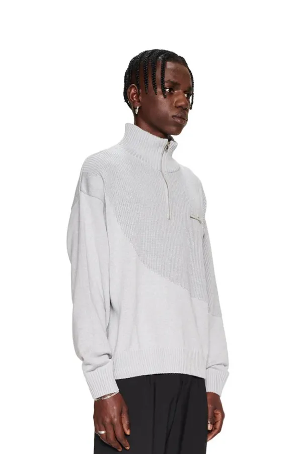 OLAKALA Cc Knit Halfzip Gray Sale