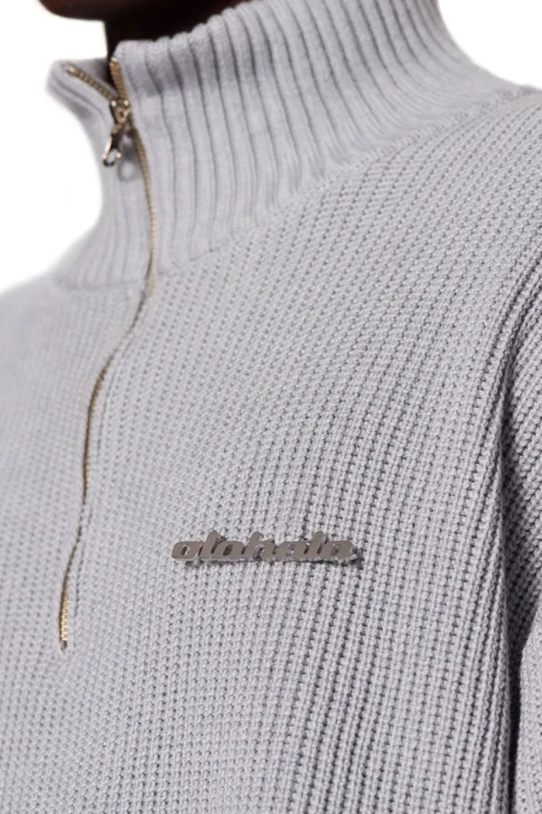 OLAKALA Cc Knit Halfzip Gray Sale
