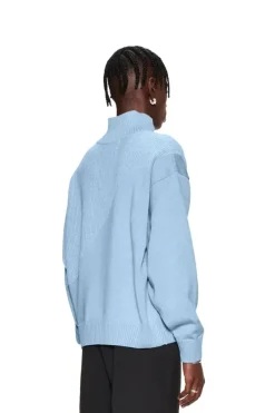 OLAKALA Cc Knit Halfzip Light Blue Best Sale