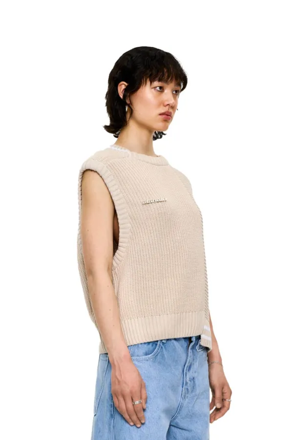 OLAKALA Cc Knit Vest Beige Store