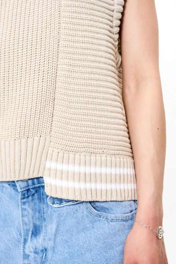 OLAKALA Cc Knit Vest Beige Store