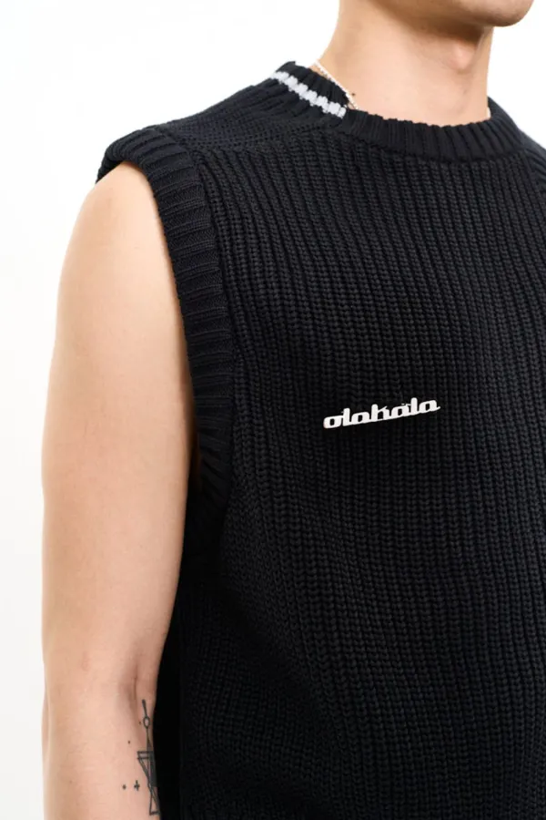 OLAKALA Cc Knit Vest Black Store