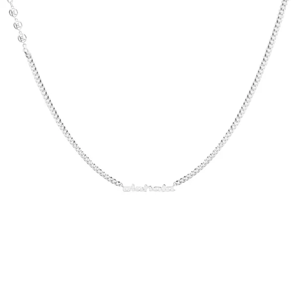 OLAKALA Cc Logo Chain Silver Coated New