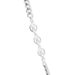 OLAKALA Cc Logo Chain Silver Coated New