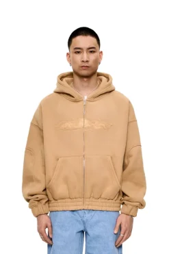 OLAKALA Cc Zip Hoodie Beige Best