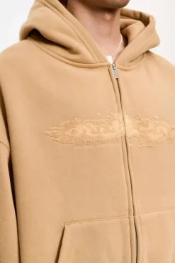 OLAKALA Cc Zip Hoodie Beige Best