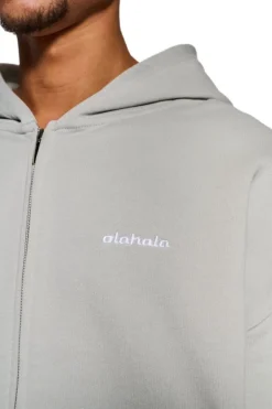 OLAKALA Cc Zip Hoodiepussywillow Gray Fashion
