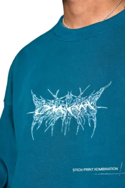 OLAKALA Defect Id Sweater Petrol Cheap