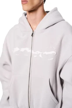 OLAKALA Elysium Zip Hoodie Light Gray New