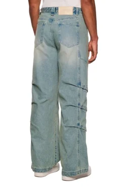 OLAKALA Gills Washed Denim Pants Blue Outlet