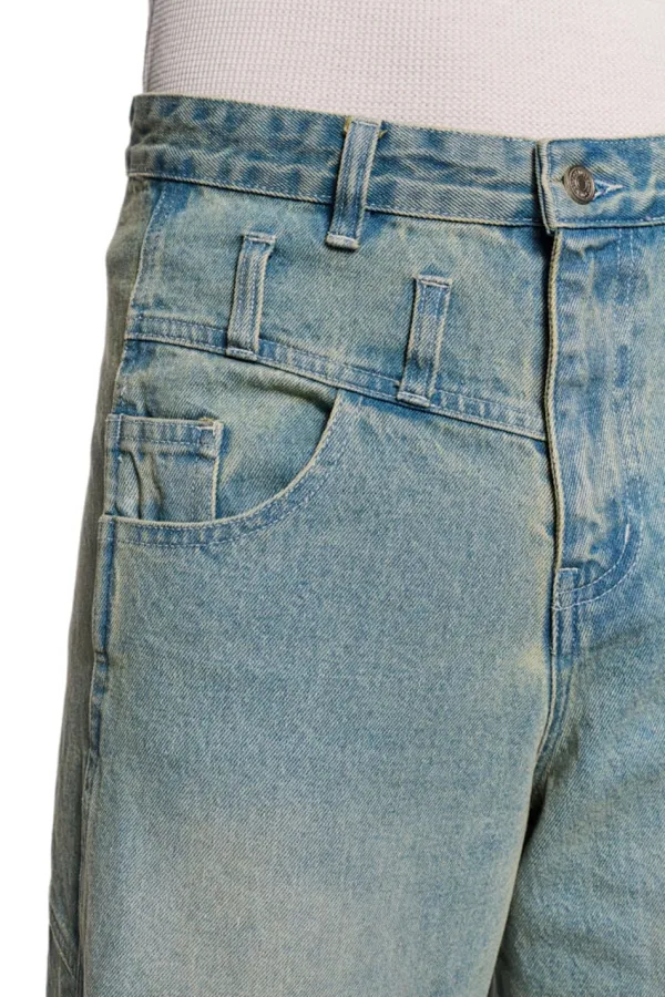 OLAKALA Gills Washed Denim Pants Blue Outlet