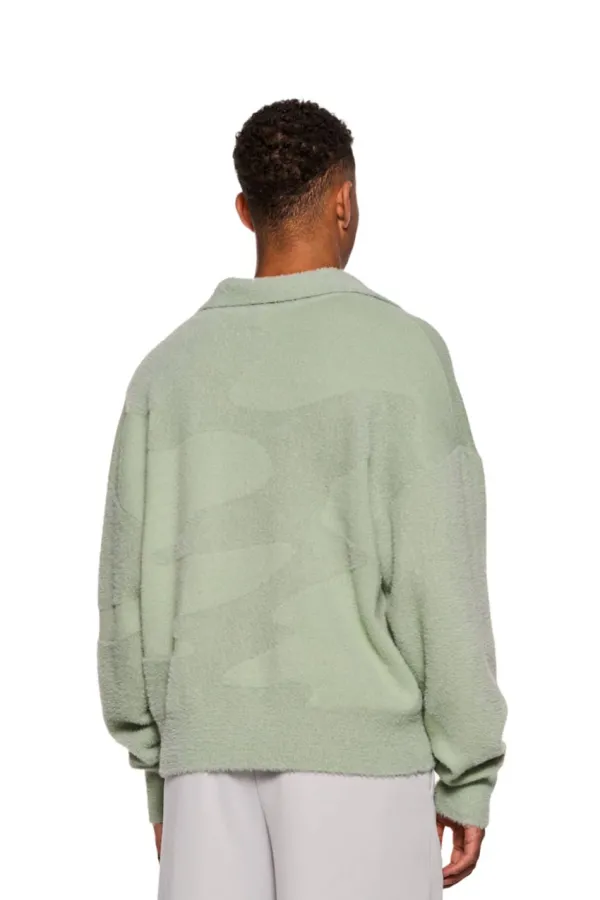 OLAKALA Glitched Fuzzy Polo Mint Store