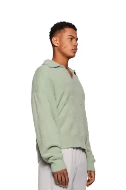 OLAKALA Glitched Fuzzy Polo Mint Store