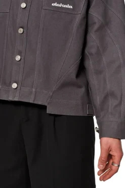 OLAKALA Heavy Anatomy Cotton Overshirt Gray Shop