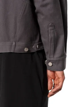 OLAKALA Heavy Anatomy Cotton Overshirt Gray Shop