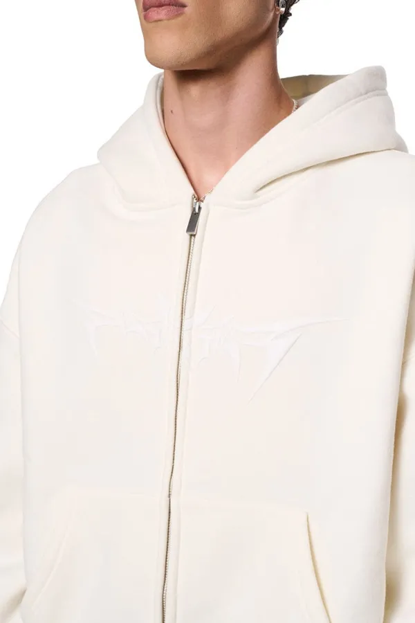 OLAKALA Isolation Zip Hoodie Beige Discount