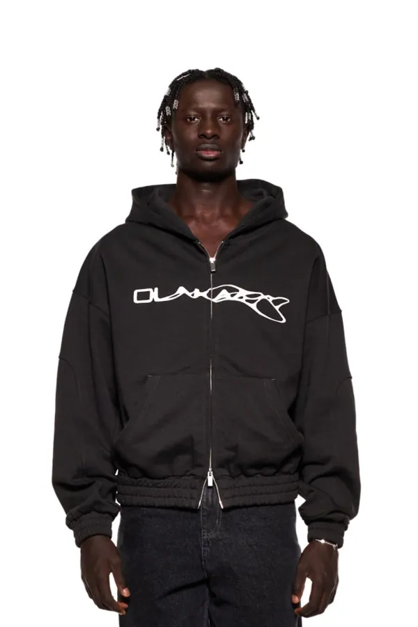 OLAKALA Synergy Zip Hoodie Black Fashion